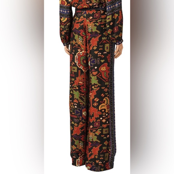 ba&sh Multicolor Patterned Silk Pants - Picture 2 of 6